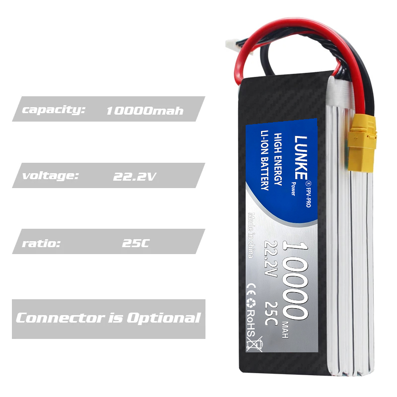 Batterie  Lipo 2S 3S 4s 5s 6s  - 6S Lipo Battery 22.2V 5000Mah 评论和价格