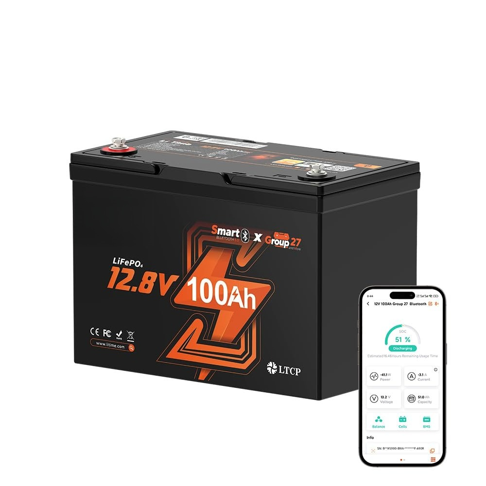 12V 100Ah LiFePO4 Battery, Gro - Lifepo4 12V 100Ah Bms Bluetooth 评论和价格