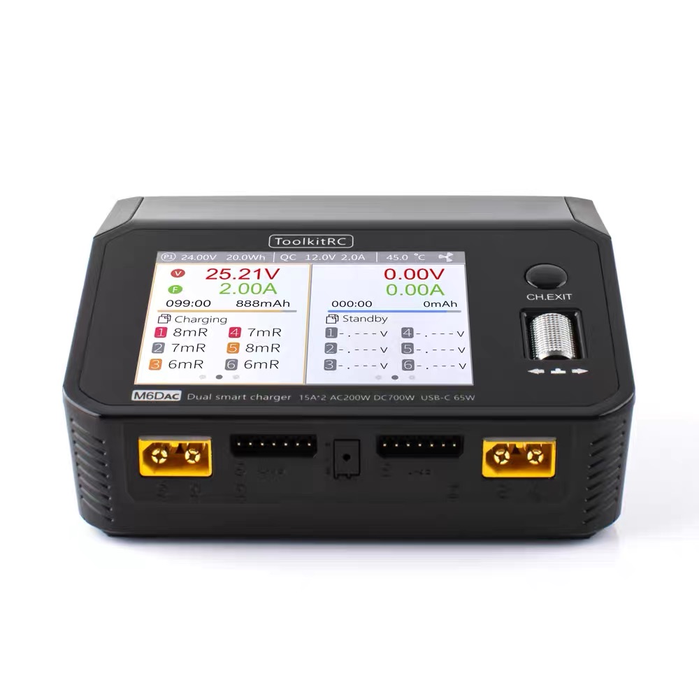 ToolkitRC M6DAC 350W X 2 USB-C - Toolkitrc M6Dac Smart Charger 评论和价格