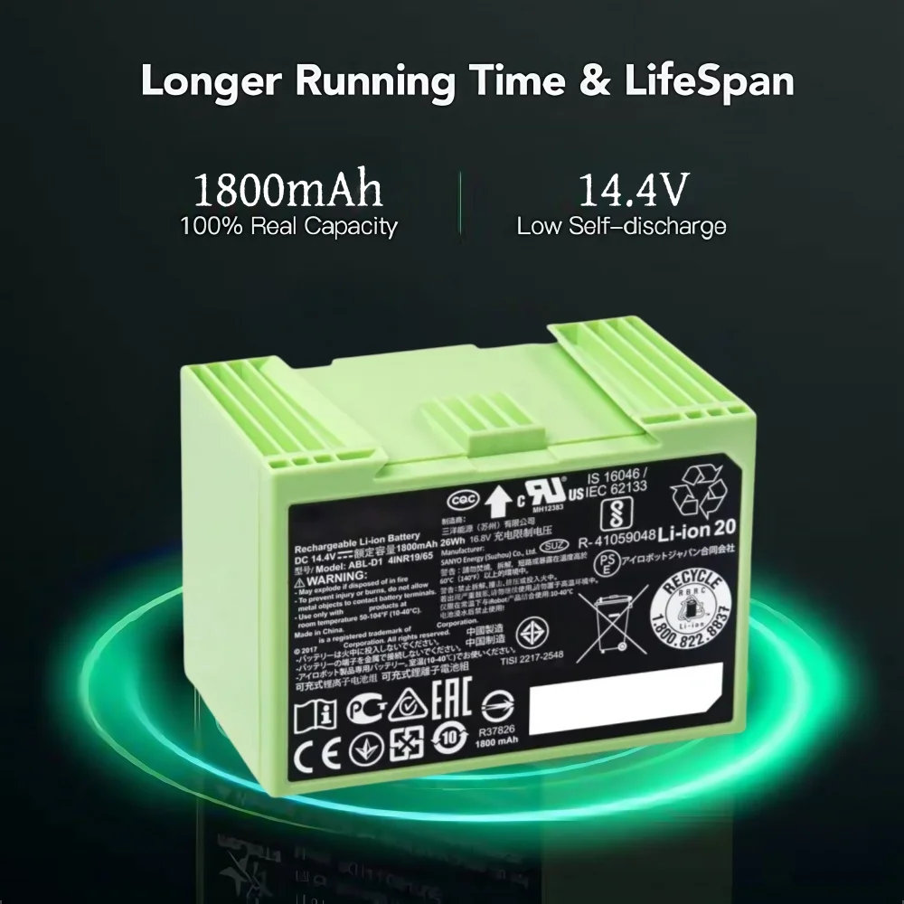 For iRobot Roomba i7 Rechargea - 4S Lipo Battery 14.8V 6000Mah 评论和价格